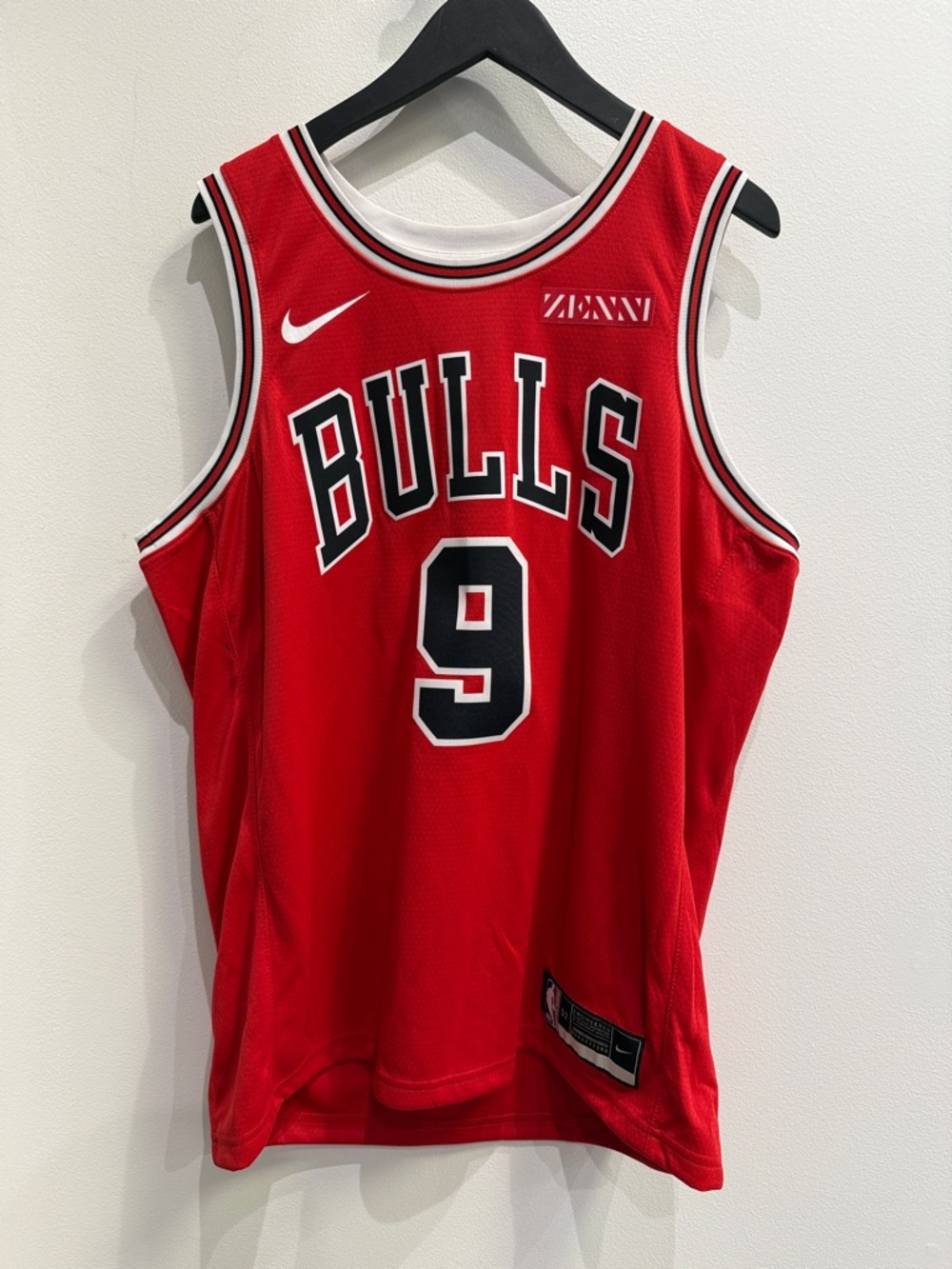 Nikola Vucevic SIGNED Nike Red & Black Bulls #9 Basketball Jersey